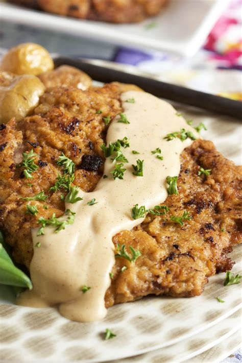 This chicken fried steak recipe will take about an hour to put together and is just delicious! Chicken Fried Steak with Country Gravy - Recipe Girl