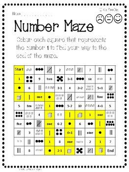 Representing Numbers - Different ways to Represent Number Mazes | TpT