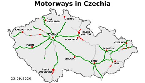 Road Map Of Czech Republic Czechoslovakia Roads Tolls And Highways Of Czech Republic