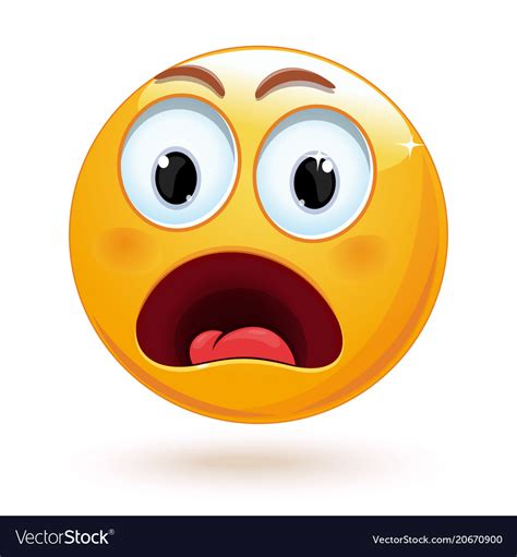 Shocked Face Emoji Icon Royalty Free Vector Image