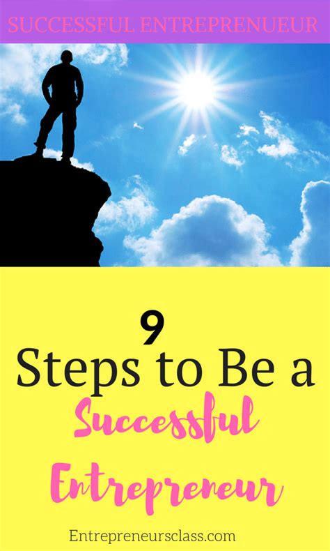 9 Steps To Be A Successful Entrepreneur Entrepreneur Success