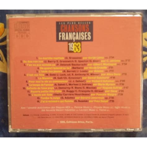 Les Plus Belles Chansons Française 1963 De Various Cd Chez Nadine1961