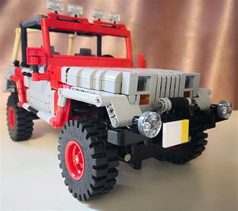 Lego Moc Jurassic Park Jeep By Silvavasil Rebrickable Build With Lego