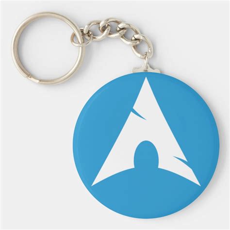 Arch Linux Logo Button Keychain Zazzle