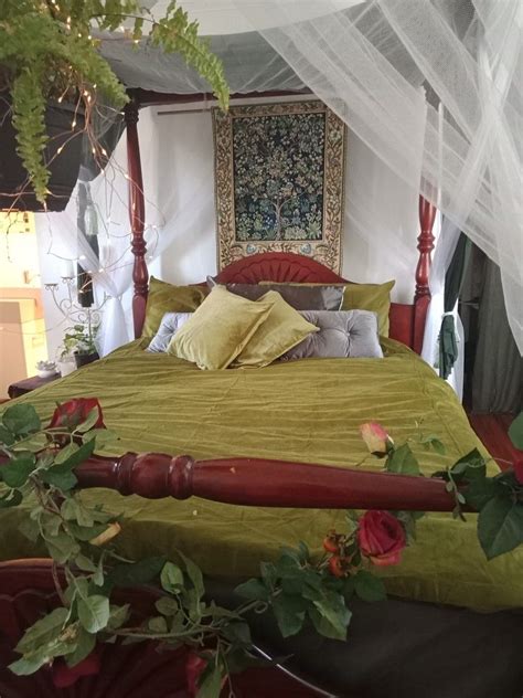 Enchanted Forest Bed Attic Bedroom Designs Aesthetic Bedroom Elven