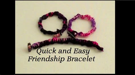 Diy Quick And Easy Friendship Bracelet Youtube
