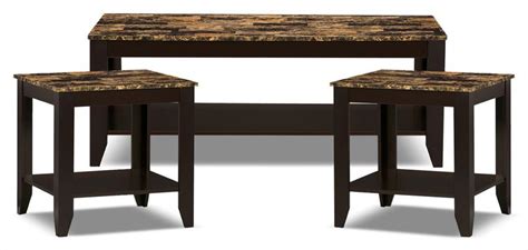 Realyn coffee table with 2 end tables. Roma 3-Piece Coffee and Two End Tables Package ...