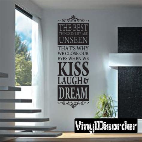 The Best Things In Life Are Unseen Kiss Laugh Dream Vinyl Etsy