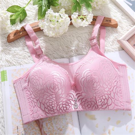 [usd 15 10] female large yard bra rabbit ears down thin mold cup stacked sexy lace adjusted
