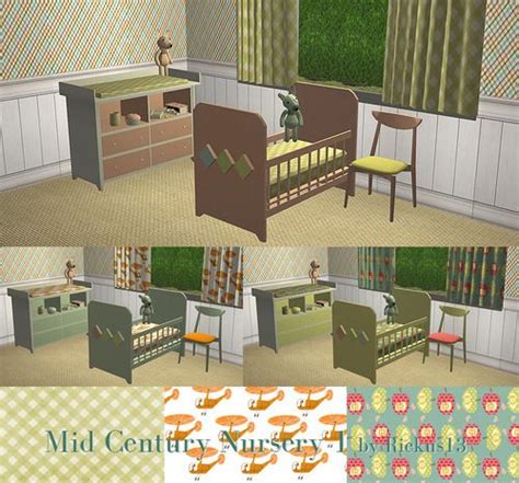 Pin By 2fw Custom Content On Sims 2 Cc Mid Century Nursery Nursery Sims