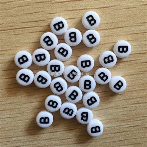Single Letter Alphabet Beadsacrylic Beads Letter Beads H Buy