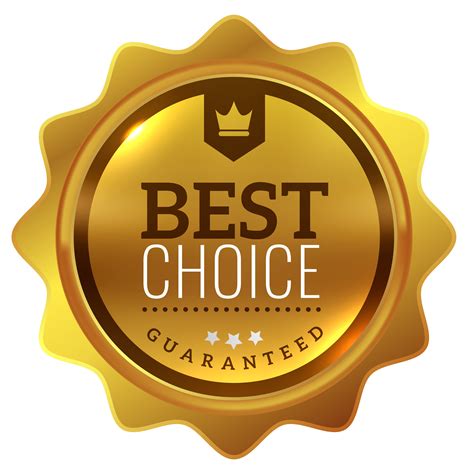 Elegant Golden Best Choice Badge Isolated Premium Vector Png Similar