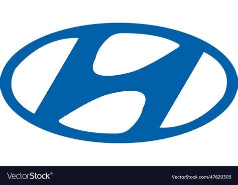 Hyundai Logo Icon Car Brand Sign Symbol Famous Vector Image