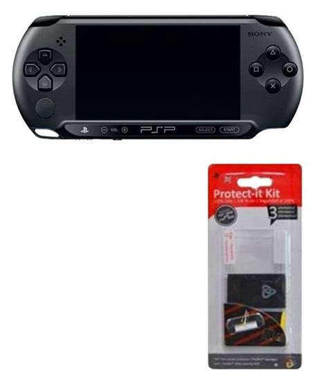 Buy Sony Playstation Portable Psp E 1004 Black With Playfect Protect