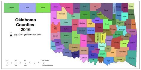 Oklahoma State Map With Counties And Cities Map