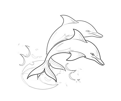 Printable Dolphin Coloring Pages