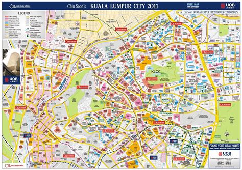 Kuala Lumpur City Map Tourist Map Of English