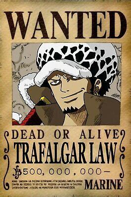 One Piece WANTED Poster A3 28 X 43 Cm TRAFALGAR LAW Last Bounty