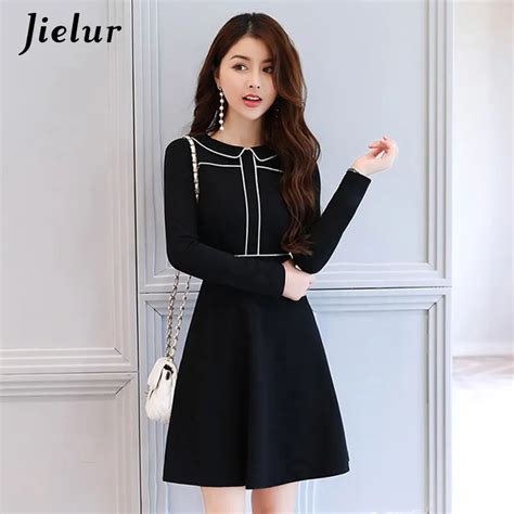 elegant korean black dress juwitala