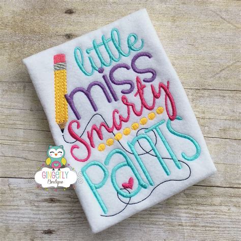 Little Miss Smarty Pants Shirt Girl Back To School Shirt First Day Of