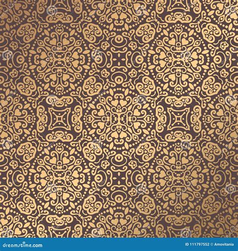 Golden Arabesque Pattern Stock Vector Illustration Of Lines 111797552