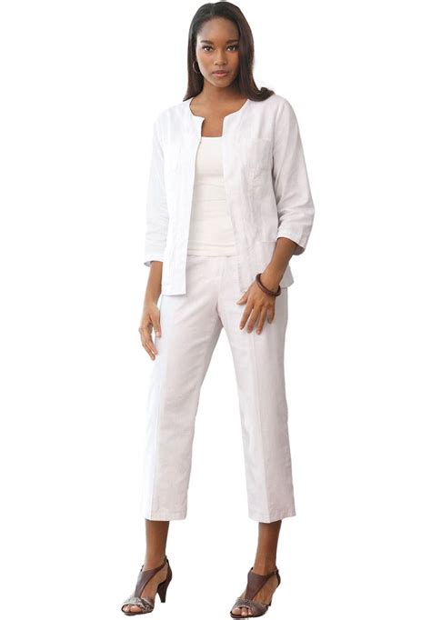 Linen Capri Suit Plus Size New In Clothing Jessica