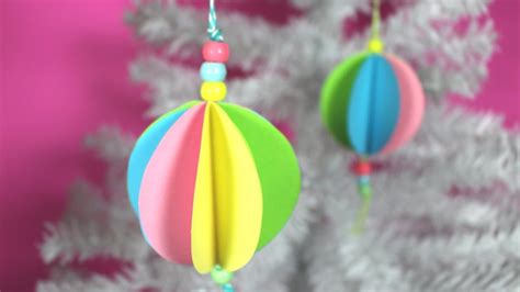 How to Make an Easy Paper Bauble | Christmas Crafts for Kids - YouTube