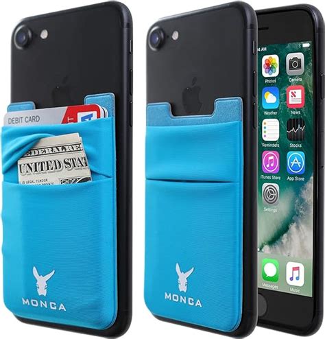 Monca Double Secure Cell Phone Credit Card Holder Stick
