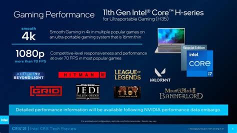 intel 11th gen h series cpus 10nm for ultraportable gaming laptops