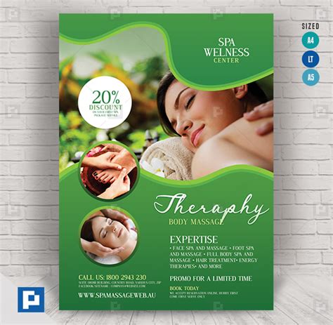 massage and spa services flyer psdpixel
