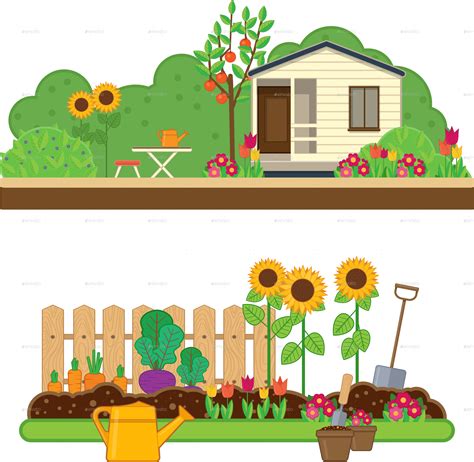 Home Garden Cartoon Images Backyard Garden Guide Drawn In Cartoon