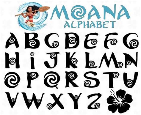 Moana Font Svg Moana Letters Svg Moana Alphabet Svg Font Svg Font Images And Photos Finder