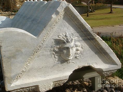 Medusas Head Roman Marble Carving Caesraea Photograph By Robert