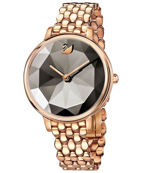 Swarovski Womens Rose Gold Tone Bracelet Watch 35mm Macys