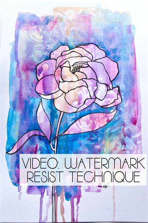 Video How To Do The Watermark Resist Technique With Acrylic Paint Or