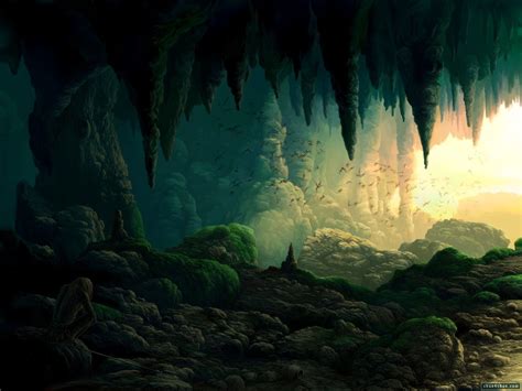 Mystical Cave Fantasy Landscape Fantasy Art Landscapes Fantasy