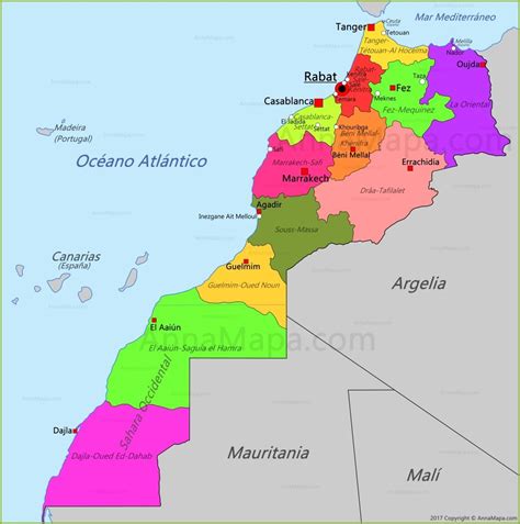 Mapa De Canarias Y Marruecos Mapa Asia