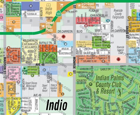 Indio Map Riverside County Ca Otto Maps
