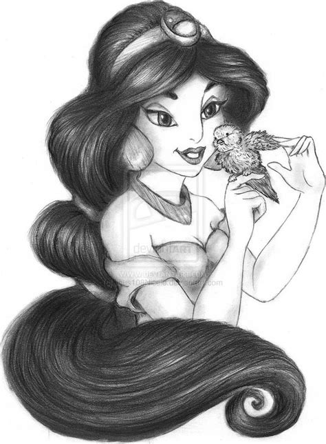 Princess Jasmine Disney Sketches Rapunzel Sketch Disney Drawings