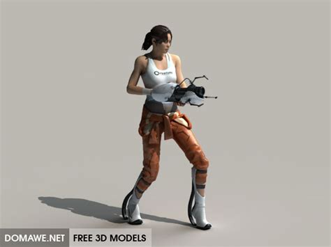 Chell Portal 2 3d Model Free