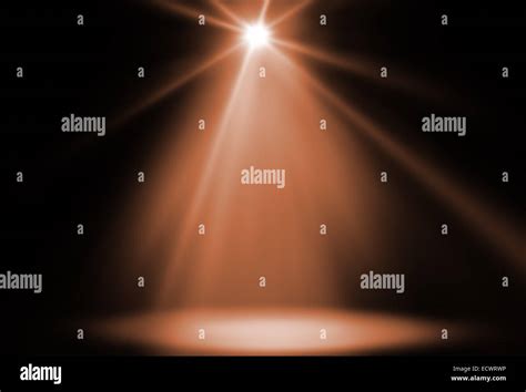 Stage Spot Lighting Background Orange Stock Photo Alamy