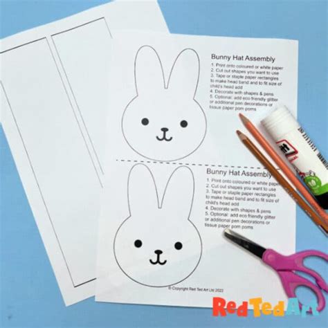 Easy Easter Bunny Headbands For Preschoolers Red Ted Art