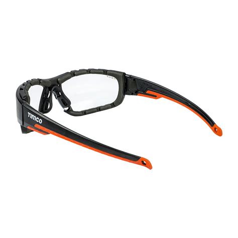 Timco Sports Style Safety Glasses With Foam Dust Guard Clear