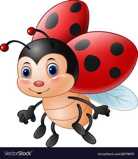 Cartoon Funny Ladybug Royalty Free Vector Image