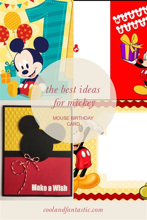 The Best Ideas For Mickey Mouse Birthday Card Birthday Cards Card