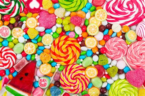 Colorful Candies And Lollipops Stock Photo Containing Candy And