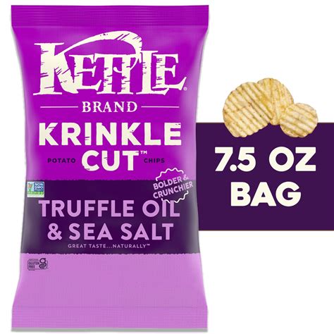 Kettle Brand Potato Chips Krinkle Cut Truffle Oil And Sea Salt Kettle