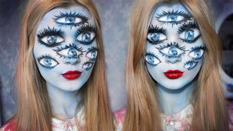 Tim Burton Inspired Halloween Makeup The Girl With Many Eyes Youtube
