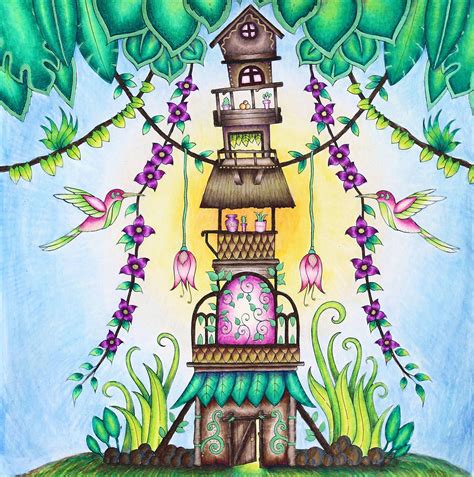 From Johanna Basfords Coloring Book Magical Jungle Coloring Canvas