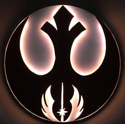 Star Wars Rebel Alliance Jedi Order Symbol Illuminated Backlit Etsy